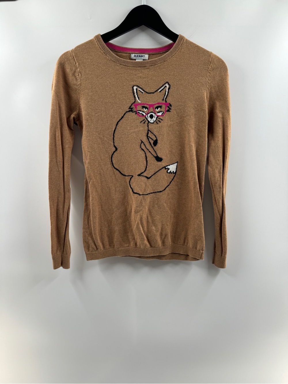 Old Navy Fox Graphic Sweater – Women's Small 100% Cotton - Picture 1 of 8